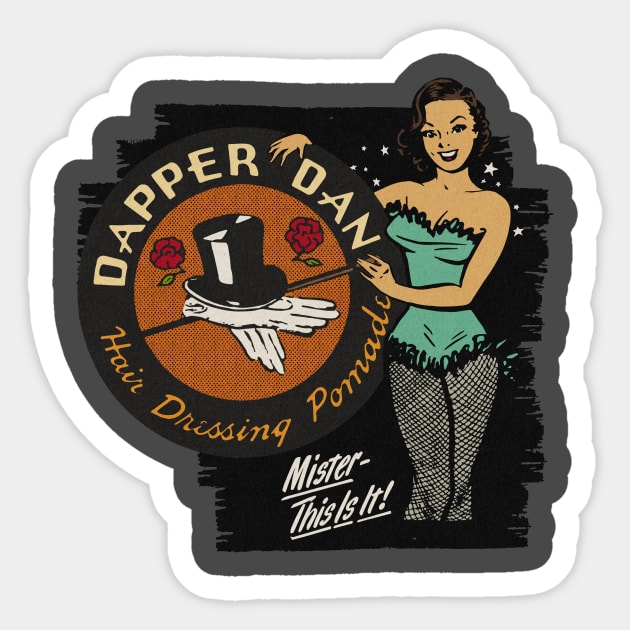 Vintage Dapper Pomade Lady Sticker by Kujo Vintage